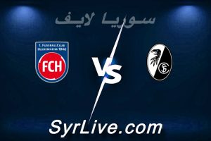 مشاهدة مباراة فرايبورج و هايدنهايم بث مباشر اليوم 2026-04-19 syrialive